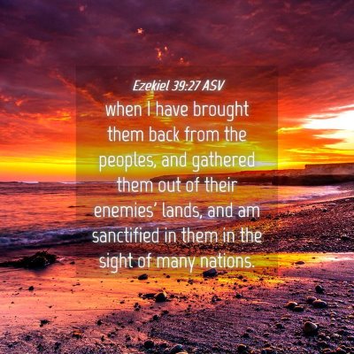 Picture 04 - Ezekiel 39:27 ASV - when I have brought them back from the peoples, - Bible Verse Picture