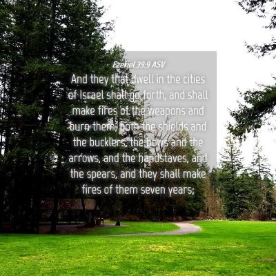 Picture 04 - Ezekiel 39:9 ASV - And they that dwell in the cities of Israel shall - Bible Verse Picture