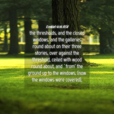 Picture 04 - Ezekiel 41:16 ASV - the thresholds, and the closed windows, and the - Bible Verse Picture