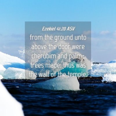 Picture 04 - Ezekiel 41:20 ASV - from the ground unto above the door were cherubim - Bible Verse Picture