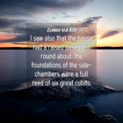 Picture 04 - Ezekiel 41:8 ASV - I saw also that the house had a raised basement - Bible Verse Picture