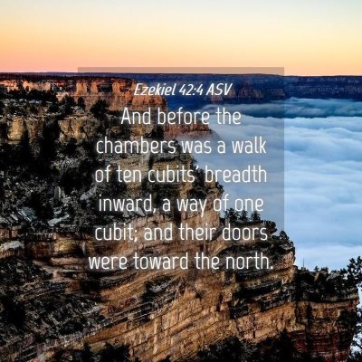 Picture 04 - Ezekiel 42:4 ASV - And before the chambers was a walk of ten cubits' - Bible Verse Picture