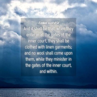 Picture 04 - Ezekiel 44:17 ASV - And it shall be that, when they enter in at the - Bible Verse Picture