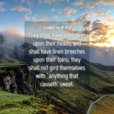 Picture 04 - Ezekiel 44:18 ASV - They shall have linen tires upon their heads, and - Bible Verse Picture
