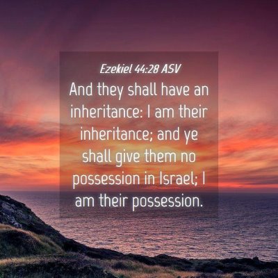 Picture 04 - Ezekiel 44:28 ASV - And they shall have an inheritance: I am their - Bible Verse Picture