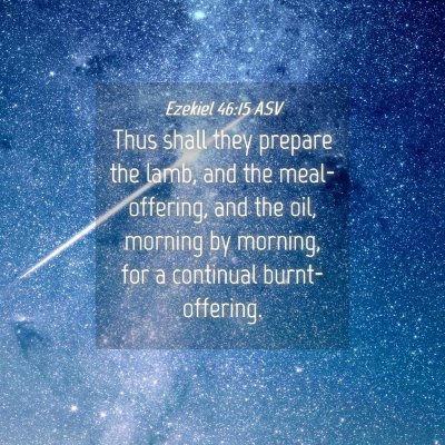 Picture 04 - Ezekiel 46:15 ASV - Thus shall they prepare the lamb, and the - Bible Verse Picture