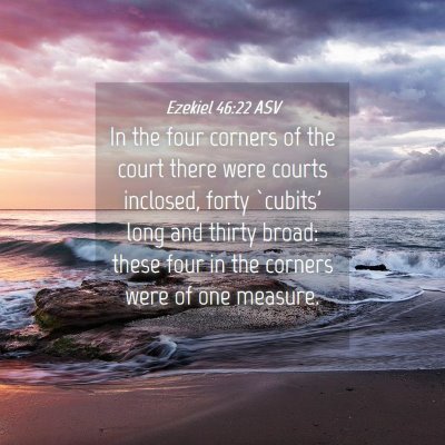 Picture 04 - Ezekiel 46:22 ASV - In the four corners of the court there were - Bible Verse Picture