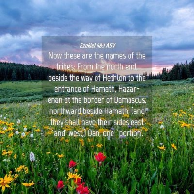 Picture 04 - Ezekiel 48:1 ASV - Now these are the names of the tribes: From the - Bible Verse Picture