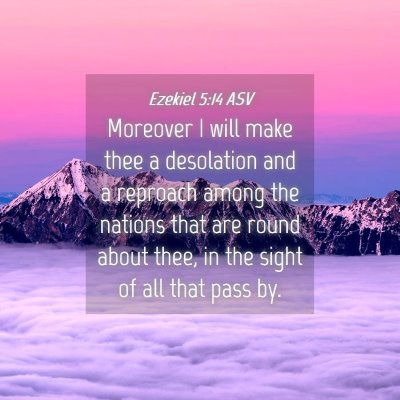 Picture 04 - Ezekiel 5:14 ASV - Moreover I will make thee a desolation and a - Bible Verse Picture