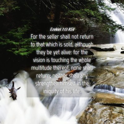 Picture 04 - Ezekiel 7:13 ASV - For the seller shall not return to that which is - Bible Verse Picture