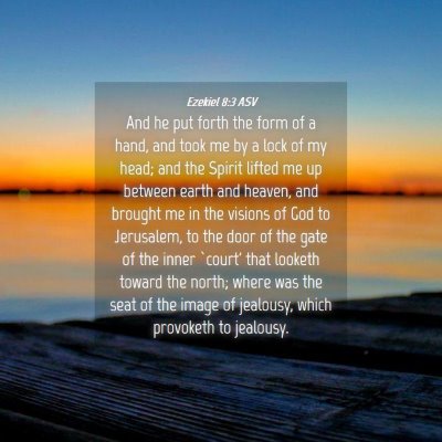 Picture 04 - Ezekiel 8:3 ASV - And he put forth the form of a hand, and took me - Bible Verse Picture