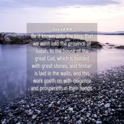 Picture 04 - Ezra 5:8 ASV - Be it known unto the king, that we went into the - Bible Verse Picture