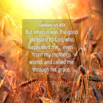 Picture 04 - Galatians 1:15 ASV - But when it was the good pleasure of God, who - Bible Verse Picture