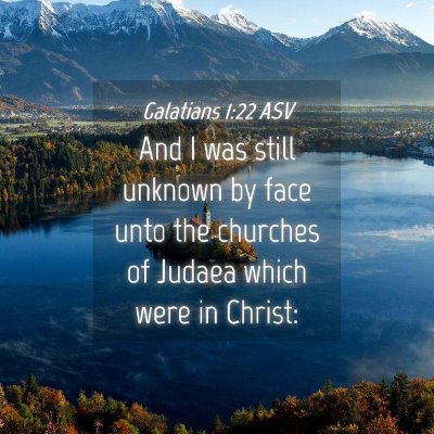 Picture 04 - Galatians 1:22 ASV - And I was still unknown by face unto the churches - Bible Verse Picture