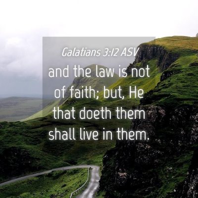 Picture 04 - Galatians 3:12 ASV - and the law is not of faith; but, He that doeth - Bible Verse Picture