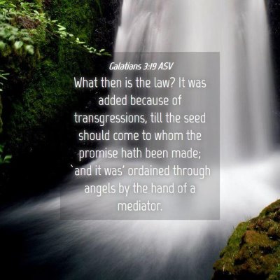 Picture 04 - Galatians 3:19 ASV - What then is the law? It was added because of - Bible Verse Picture