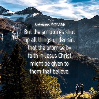 Picture 04 - Galatians 3:22 ASV - But the scriptures shut up all things under sin, - Bible Verse Picture