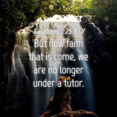 Picture 04 - Galatians 3:25 ASV - But now faith that is come, we are no longer - Bible Verse Picture