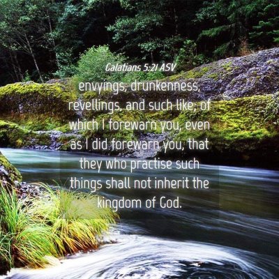 Picture 04 - Galatians 5:21 ASV - envyings, drunkenness, revellings, and such like; - Bible Verse Picture