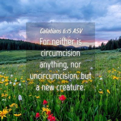 Picture 04 - Galatians 6:15 ASV - For neither is circumcision anything, nor - Bible Verse Picture