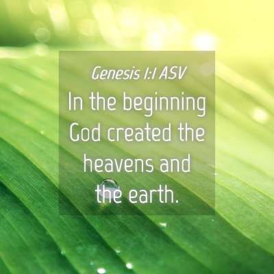 Picture 04 - Genesis 1:1 ASV - In the beginning God created the heavens and the - Bible Verse Picture
