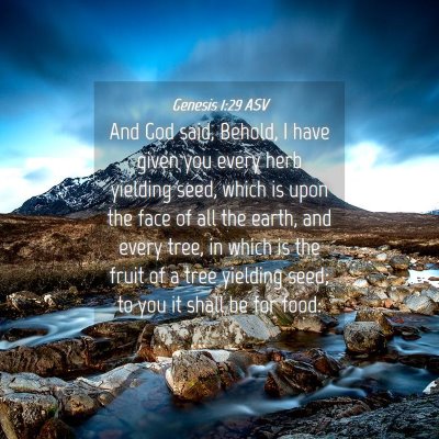 Picture 04 - Genesis 1:29 ASV - And God said, Behold, I have given you every herb - Bible Verse Picture