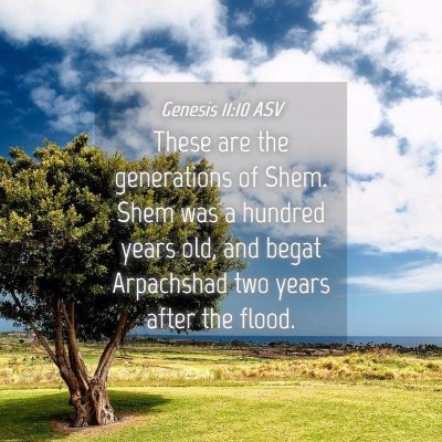 Picture 04 - Genesis 11:10 ASV - These are the generations of Shem. Shem was a - Bible Verse Picture
