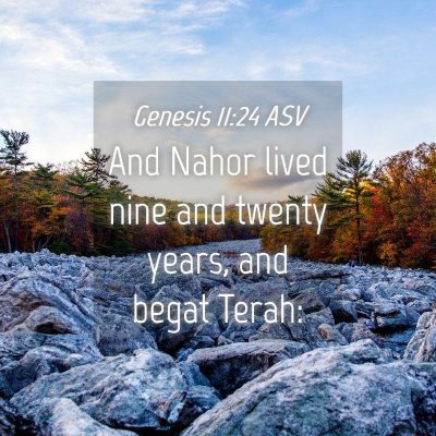 Picture 04 - Genesis 11:24 ASV - And Nahor lived nine and twenty years, and begat - Bible Verse Picture