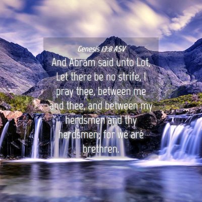 Picture 04 - Genesis 13:8 ASV - And Abram said unto Lot, Let there be no strife, - Bible Verse Picture