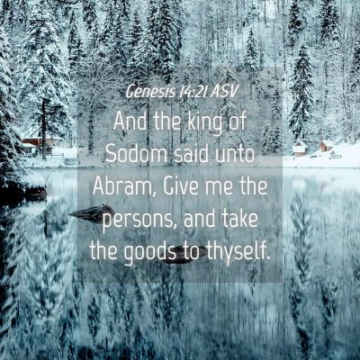 Picture 04 - Genesis 14:21 ASV - And the king of Sodom said unto Abram, Give me - Bible Verse Picture