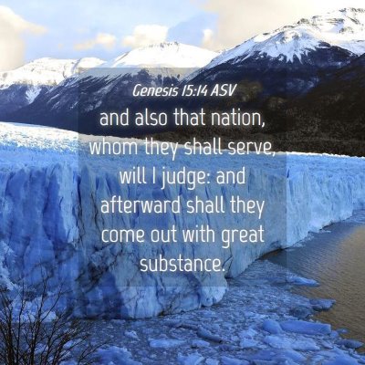 Picture 04 - Genesis 15:14 ASV - and also that nation, whom they shall serve, will - Bible Verse Picture