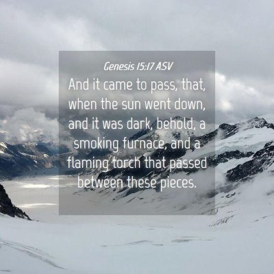 Picture 04 - Genesis 15:17 ASV - And it came to pass, that, when the sun went - Bible Verse Picture