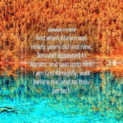 Picture 04 - Genesis 17:1 ASV - And when Abram was ninety years old and nine, - Bible Verse Picture