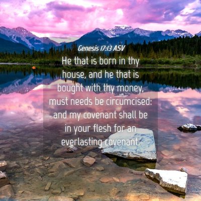 Picture 04 - Genesis 17:13 ASV - He that is born in thy house, and he that is - Bible Verse Picture