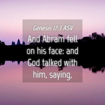 Picture 04 - Genesis 17:3 ASV - And Abram fell on his face: and God talked with - Bible Verse Picture