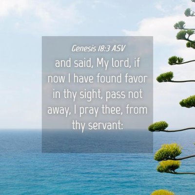 Picture 04 - Genesis 18:3 ASV - and said, My lord, if now I have found favor in - Bible Verse Picture