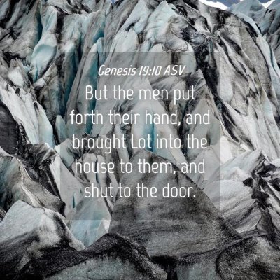 Picture 04 - Genesis 19:10 ASV - But the men put forth their hand, and brought Lot - Bible Verse Picture