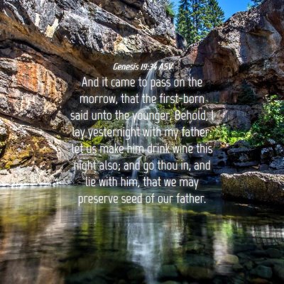 Picture 04 - Genesis 19:34 ASV - And it came to pass on the morrow, that the - Bible Verse Picture