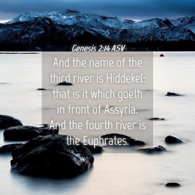 Picture 04 - Genesis 2:14 ASV - And the name of the third river is Hiddekel: that - Bible Verse Picture
