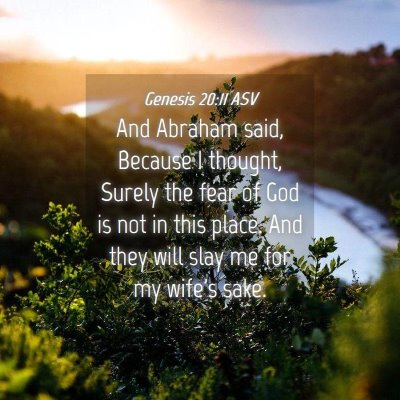 Picture 04 - Genesis 20:11 ASV - And Abraham said, Because I thought, Surely the - Bible Verse Picture