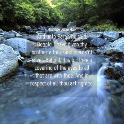 Picture 04 - Genesis 20:16 ASV - And unto Sarah he said, Behold, I have given thy - Bible Verse Picture
