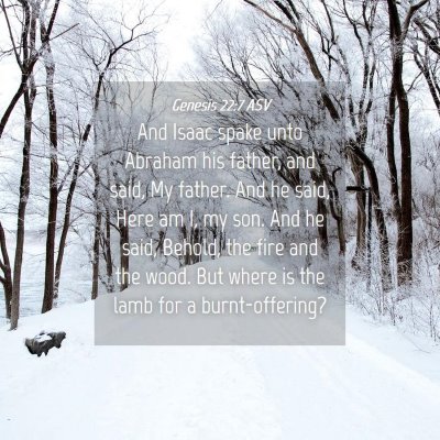 Picture 04 - Genesis 22:7 ASV - And Isaac spake unto Abraham his father, and - Bible Verse Picture