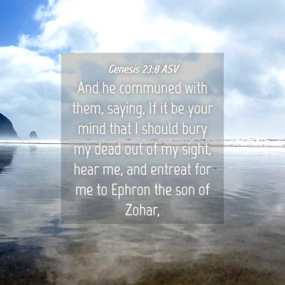 Picture 04 - Genesis 23:8 ASV - And he communed with them, saying, If it be your - Bible Verse Picture