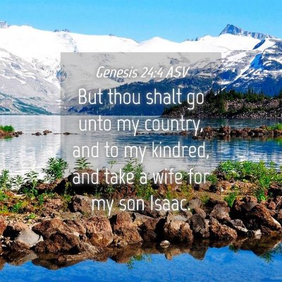 Picture 04 - Genesis 24:4 ASV - But thou shalt go unto my country, and to my - Bible Verse Picture
