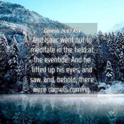Picture 04 - Genesis 24:63 ASV - And Isaac went out to meditate in the field at - Bible Verse Picture