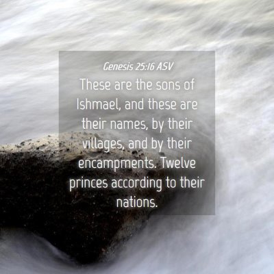 Picture 04 - Genesis 25:16 ASV - These are the sons of Ishmael, and these are - Bible Verse Picture