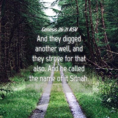 Picture 04 - Genesis 26:21 ASV - And they digged another well, and they strove for - Bible Verse Picture