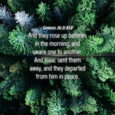 Picture 04 - Genesis 26:31 ASV - And they rose up betimes in the morning, and - Bible Verse Picture