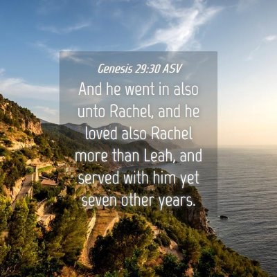 Picture 04 - Genesis 29:30 ASV - And he went in also unto Rachel, and he loved - Bible Verse Picture