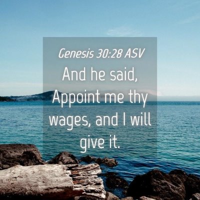 Picture 04 - Genesis 30:28 ASV - And he said, Appoint me thy wages, and I will - Bible Verse Picture